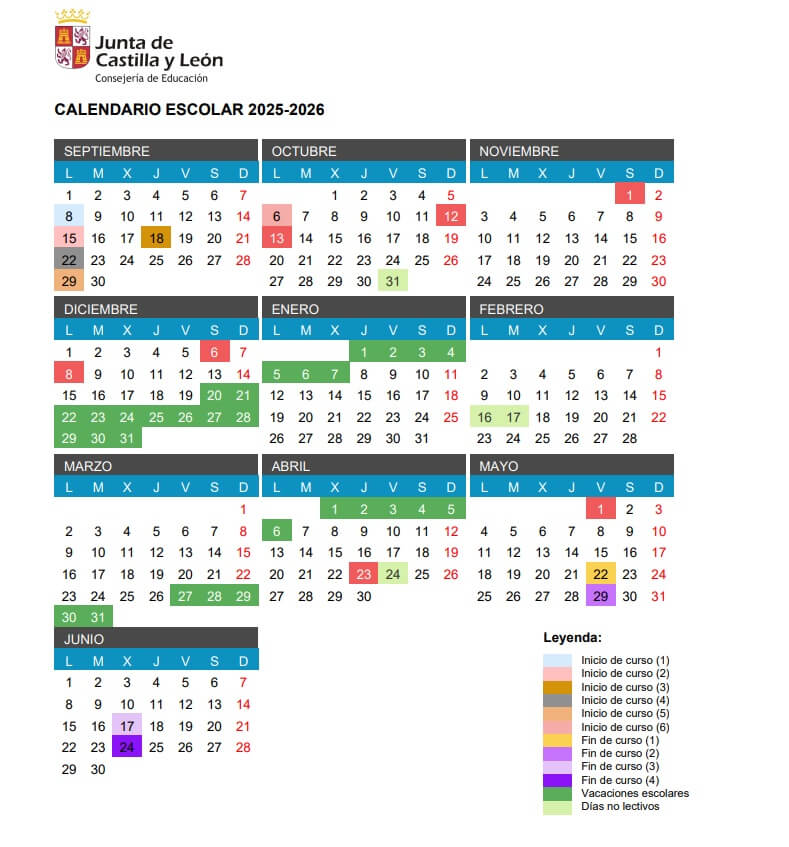 CALENDARIO ESCOLAR 25-26